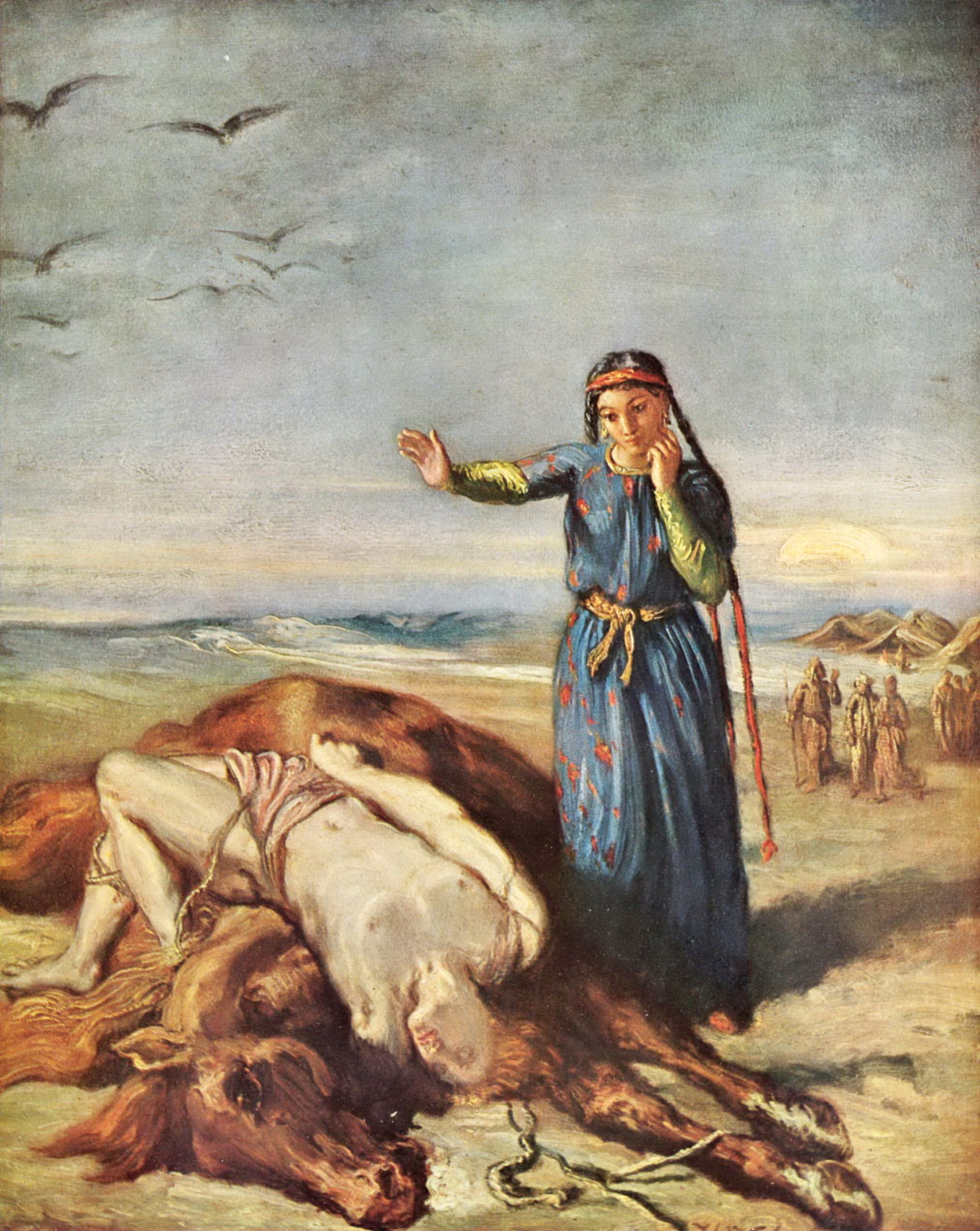 Теодор Шасеріо,  “Козачка над тілом Мазепи”, 1851 р.