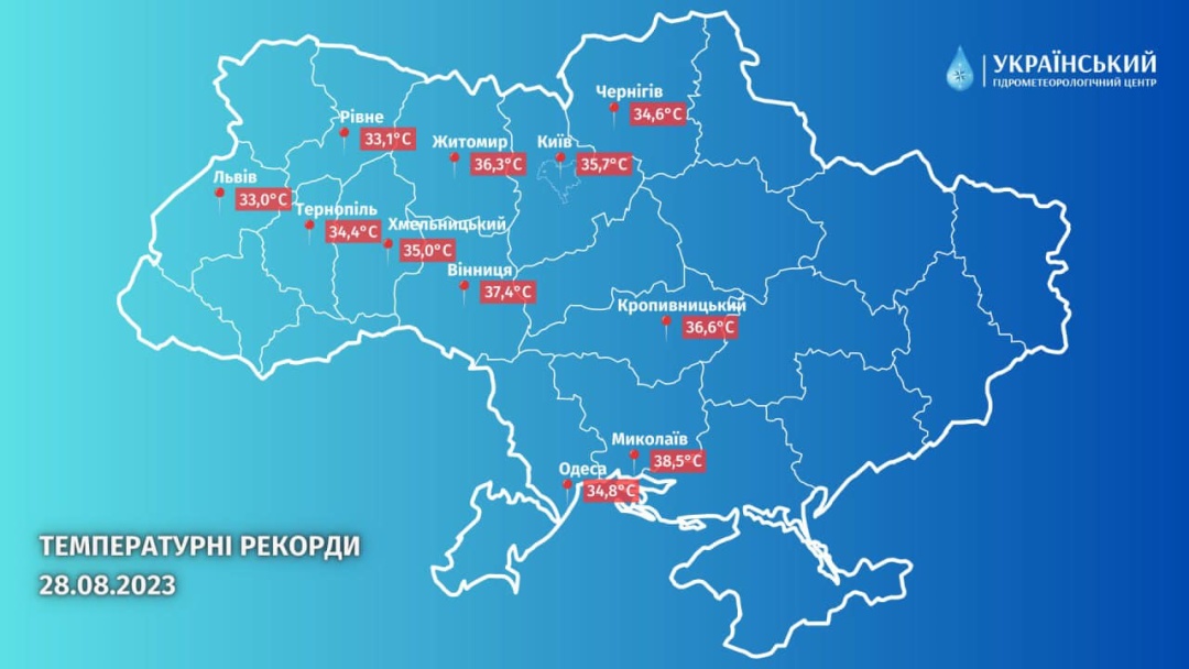 28 серпня у Миколаєві зафіксували найспекотнішу погоду в Україні