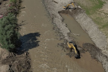 Slovenia floods: Ukrainian rescuers strengthen 150 m of Dreta River bank 