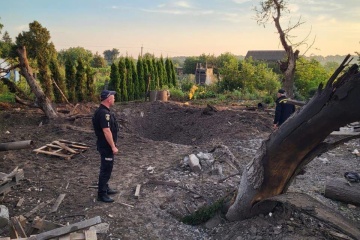 Enemy missile fragments cause damage to 10 detached houses in Kyiv region, two injured
