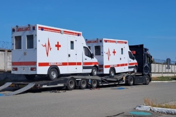 Ukraine receives 14 ambulances
