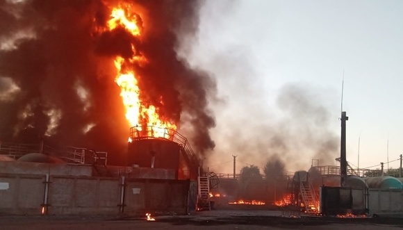 На півдні Росії сталася пожежа на елеваторі
