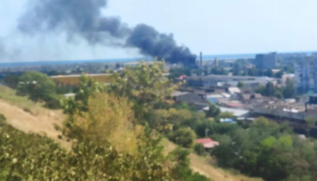 In occupied Berdiansk, Dormash plant ablaze - city hall in exile
