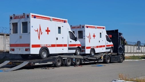 Ukraine receives 14 ambulances
