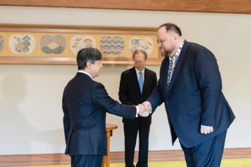 ウクライナ最高会議議長、日本で天皇陛下に謁見