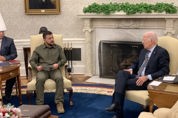 ゼレンシキー宇大統領、バイデン米大統領とホワイトハウスで会談中