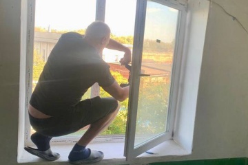 In Rivne, windows, doors being replaced in houses damaged by Russian missile strike
