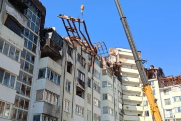 Multi-storey buildings being restored in Irpin at expense of Fund for Elimination of Consequences of Armed Aggression
