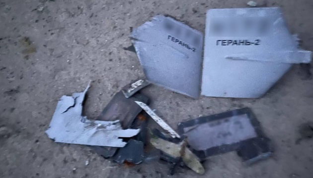 Border guards show wreckage of Shahed UAVs shot down in Odesa region