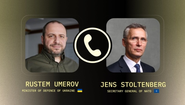 Verteidigungsminister Umjerow telefoniert mit NATO-Chef Stoltenberg