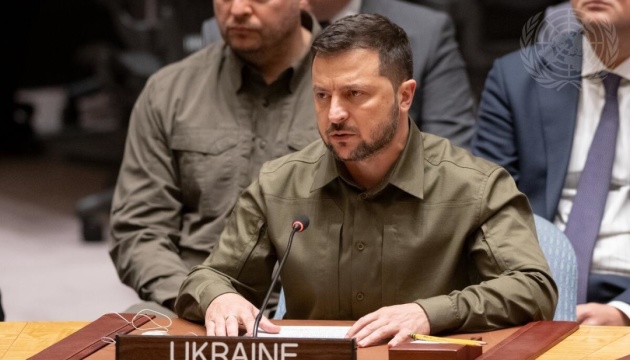 Zelensky at UN names two steps for complete cessation of hostilities