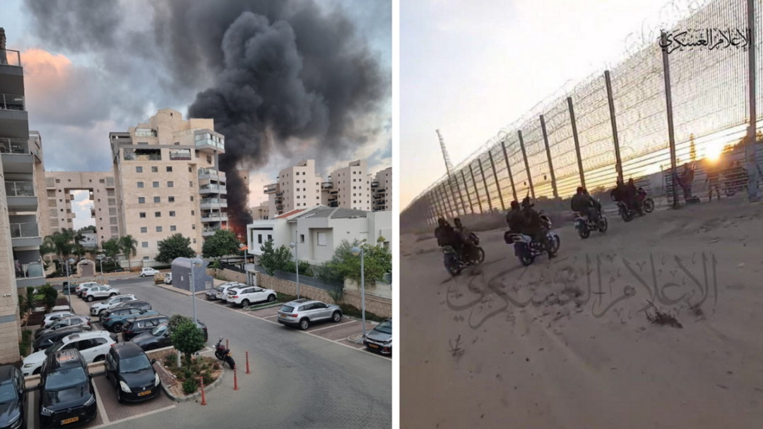 Ранок 7 жовтня – вибухи в Ашкелоні. Бійці ХАМАСу пересікають кордон Іраїля / Фото twitter.com 