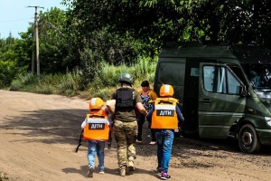 118 niños permanecen en la zona de evacuación forzosa en la región de Donetsk