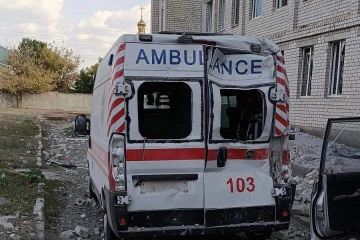 Ambulance comes under Russian drone attack in Kherson region
