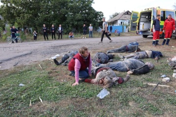 49 Tote bei russischem Angriff auf Dorf Hrosa in Region Charkiw