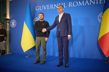 Ukrainian president, Romanian PM discuss defense support for Ukraine