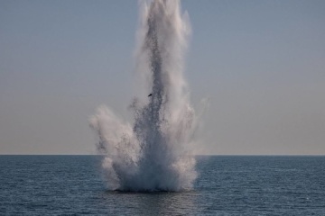 Bomb squad destroys sea mine almost washed ashore in Odesa