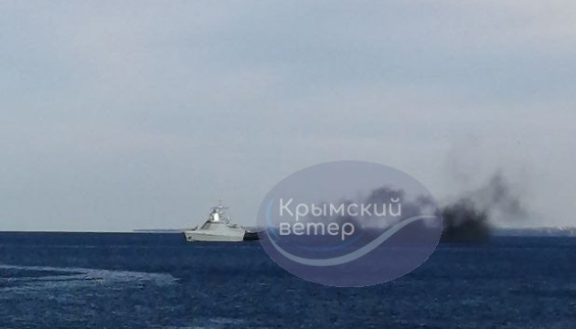 Russia’s Pavel Derzhavin ship hit again, leaves scene – Ukraine’s Navy spox