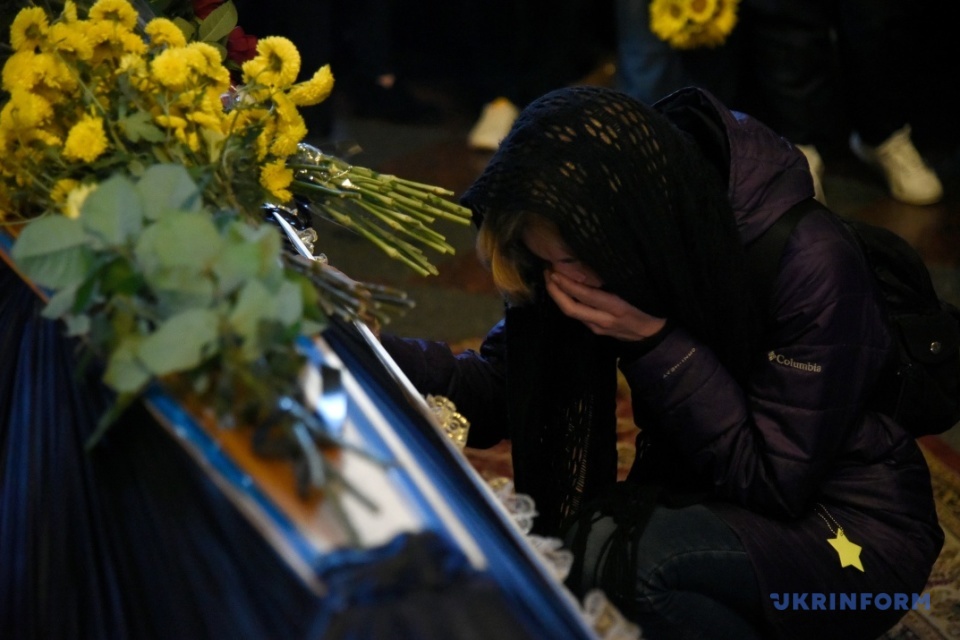 Прощання із загиблим українським воїном Сергієм Іконніковим / Фото: Руслан Канюка. Укрінформ