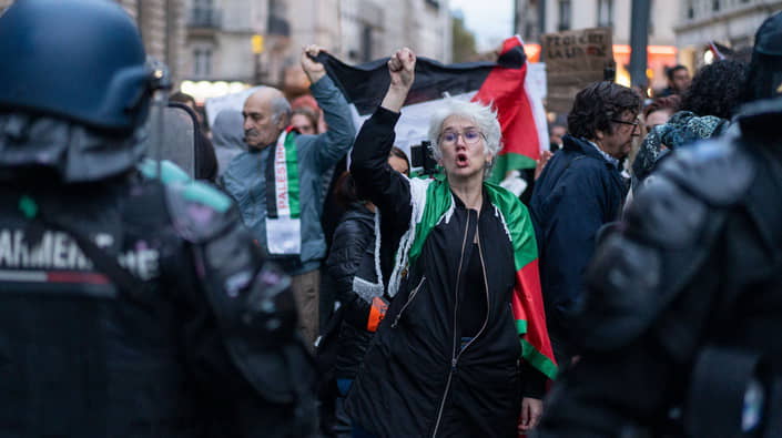 Антиізраїльскі протести у Франції. Фото: фото
