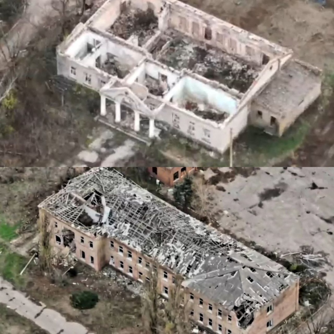 Los rusos destruyen edificios históricos de una escuela y una sinagoga judías en la región de Zaporizhzhia