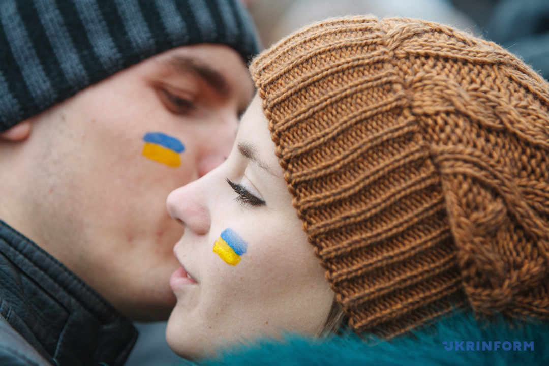 Participants à un rassemblement populaire sur l'intégration européenne de l'Ukraine, Oujhorod, le 5 décembre 2013. / Photo : Sergiy Gudak