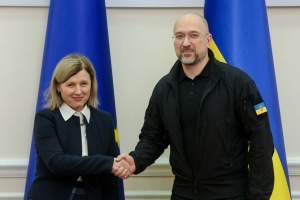 Le Premier ministre ukrainien et vice-présidente de la Commission européenne ont discuté des réformes et de la confiscation des avoirs russes