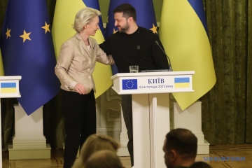 Ursula von der Leyen arrive à Kyiv pour discuter avec Volodymyr Zelensky du processus d’adhésion de l’Ukraine à l’UE