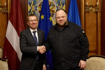 Stefanchuk discusses Ukraine’s reconstruction with Latvian president 