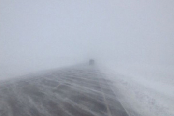 Road traffic blocked due to snowstorm in Odesa, Mykolaiv regions