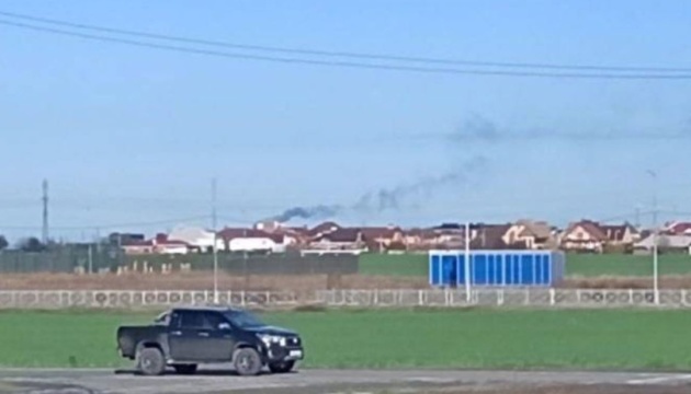Helicopters on fire at Russian Taganrog airfield after explosion - Andriushchenko
