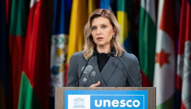 First Lady Zelenska calls on UNESCO to expand mission in Ukraine