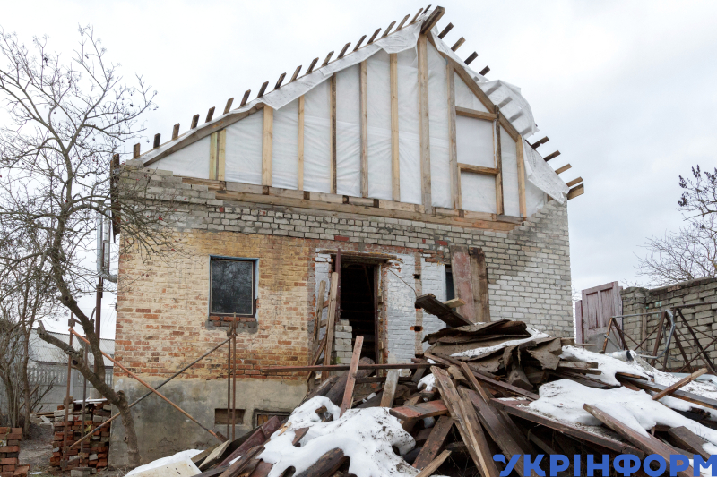 Будинок багатодітної родини Туревських, що був зруйнований внаслідок російського обстрілу