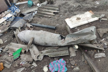 Sappers neutralize Russian bomb that fell into private yard in Kharkiv region