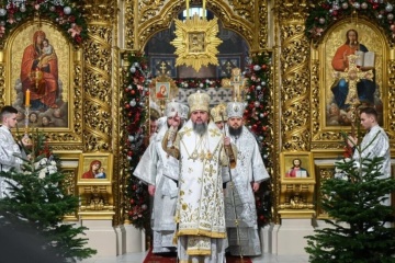 Gottesdienst der Orthodoxen Kirche der Ukraine in Sophien-Kathedrale 