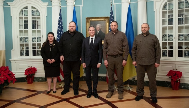 Yermak, Stefanchuk, Umerov meet with Secretary Blinken