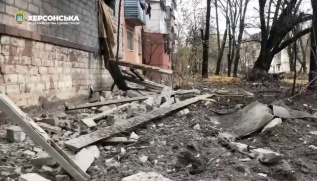 City administration shows consequences of enemy shelling of Kherson community