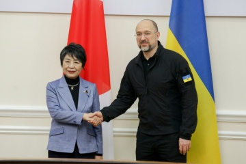 上川外相とシュミハリ宇首相と２月東京開催のウクライナ復興会議につき協議