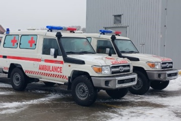 Ukraine receives six ambulances, medicines, baby food from international partners