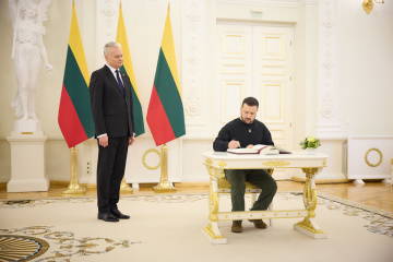 Präsidenten der Ukraine und Litauens unterzeichnen in Vilnius gemeinsame Erklärung