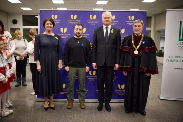 Zelensky, Nausėda visit Ukrainian Center in Vilnius