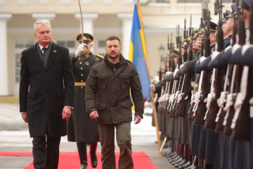 Zełenski spotkał się w Wilnie z prezydentem Litwy

