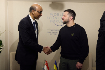 À Davos, le président ukrainien a rencontré ses homologues ruandais et singapourien