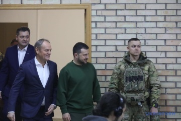 Zełenski i Tusk spotkali się ze studentami


