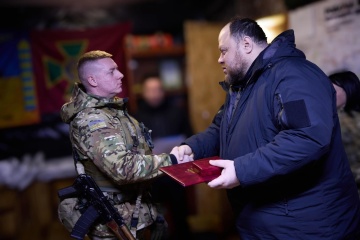 Stefanchuk awards military in Kharkiv region with Verkhovna Rada honors