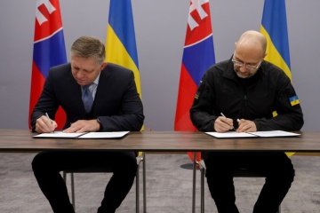 Ministerpräsidenten der Ukraine und der Slowakei unterzeichnen gemeinsame Erklärung