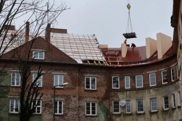 Reconstruction of houses destroyed in Russia’s missile attack on Lviv last summer near completion