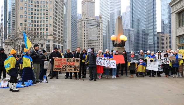 У центрі Чикаго відбулася акція протесту Silence Kills Ukrainian People