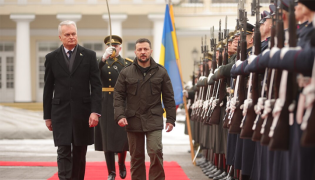 Zełenski spotkał się w Wilnie z prezydentem Litwy

