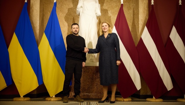 Zelensky, Latvia’s PM Silina discuss continued aid to Ukraine